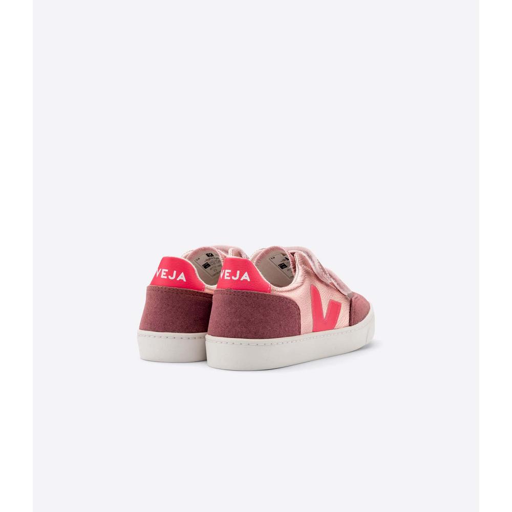 Veja V-12 CHROMEFREE Schoenen Kinderen Roze | BE 747ZUT